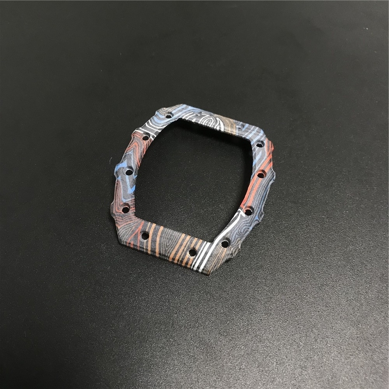 Unique Watch Display Case CNC Carbon Fiber Parts Rainbow Watch Silk Printing Logo