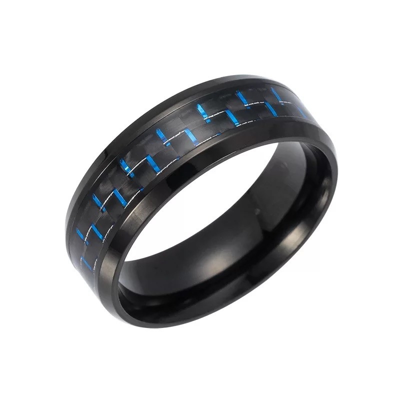 Special Luxury His And Hers Carbon Fiber Rings Carbon Fiber Stainless Steel Material