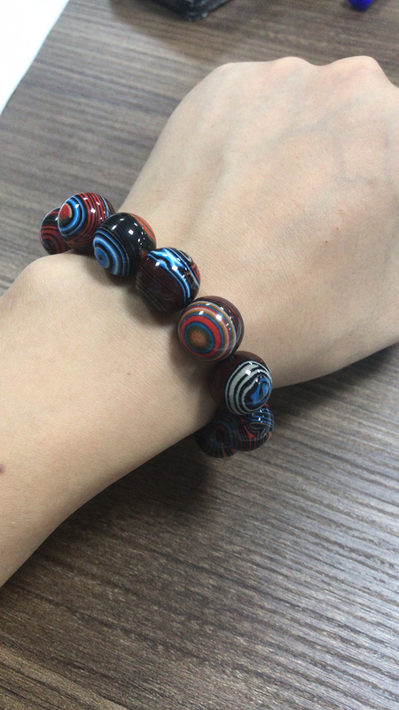 Luxury Colorful Rainbow Carbon Fiber Products Beads Bracelet Ball Unique Decorations