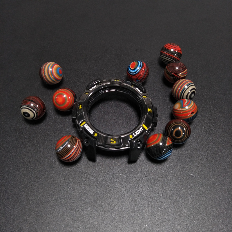 Luxury Colorful Rainbow Carbon Fiber Products Beads Bracelet Ball Unique Decorations