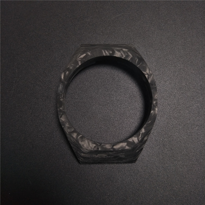 5 Axis Machining CNC Carbon Fiber Parts Forged Case Watch Black Color For Men