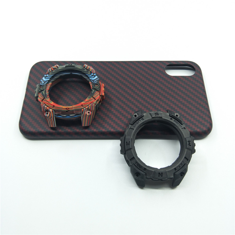 Machining Chopped CNC Carbon Fiber Parts Bezel Prototype Custom Watch Case