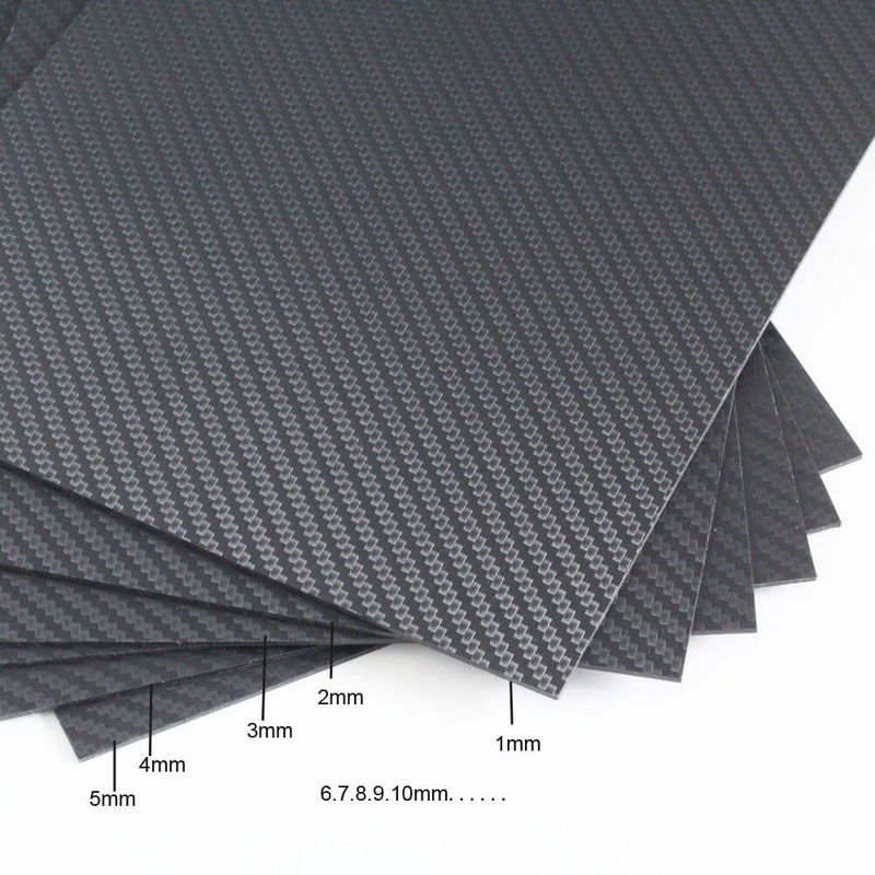 Weave / Glossy Matte Sheet Custom Carbon Fiber Parts High Strength 100% 3K Plain